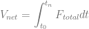 ∫ tn
Vnet = Ftotaldt
t0